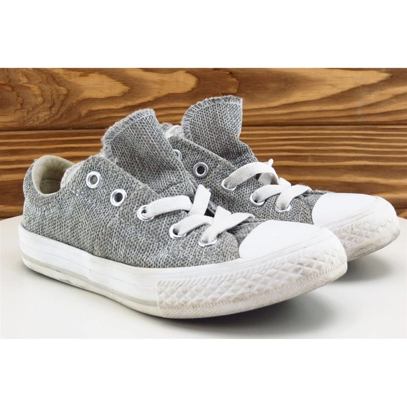 Converse Sneaker 12 Toddler Girls Gray‎ Fabric All Star Medium - Picture 5 of 12